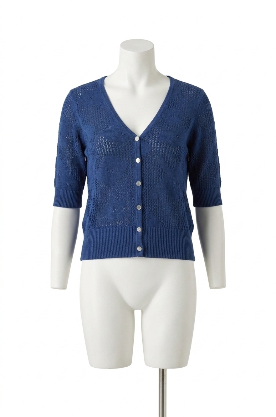 NEW LISA TODD garden party cardigan in blue galaxy